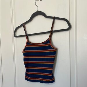 Striped Blue and Orange Women's Top